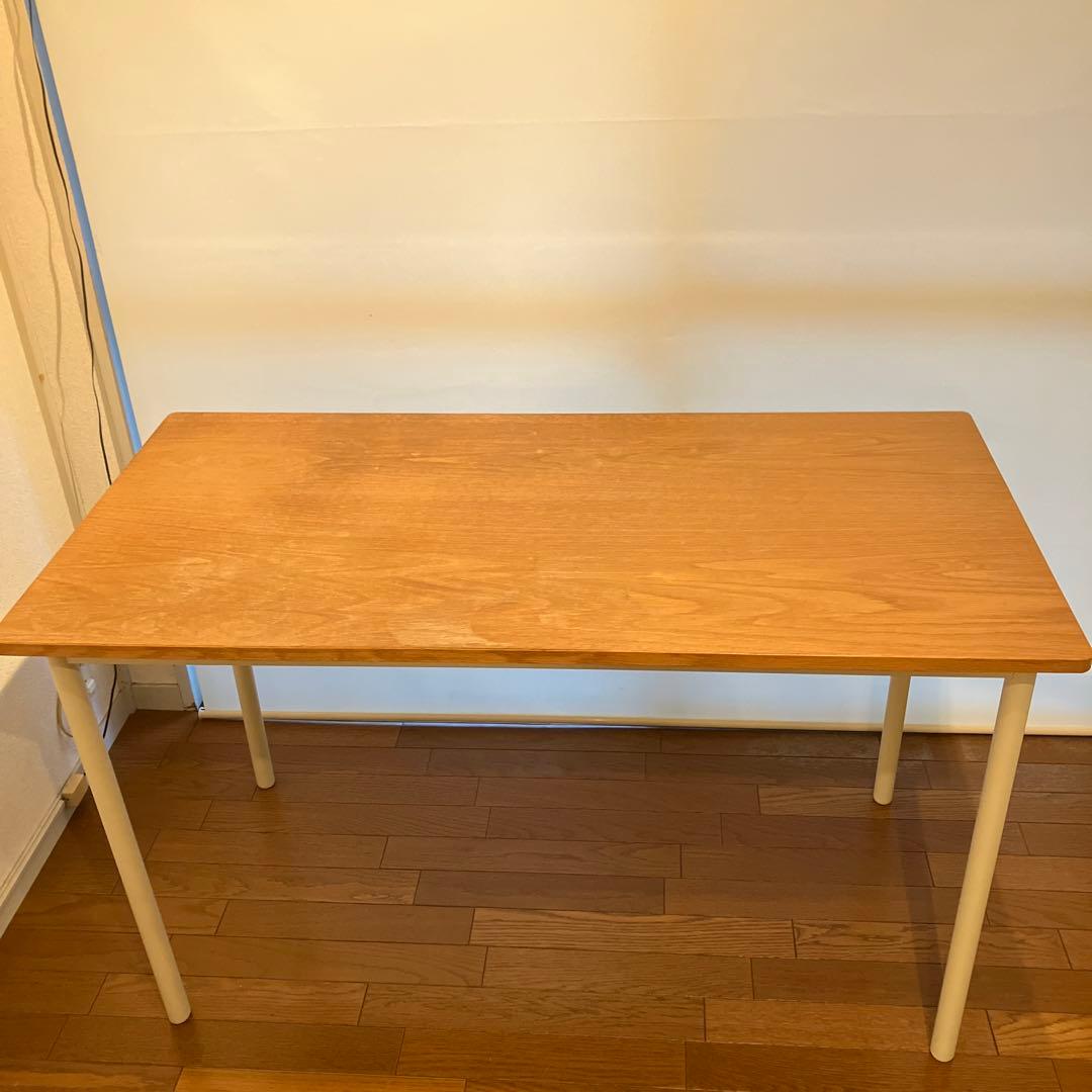 MUJI 無印良品 デスク システムデスク 120 廃盤 スチール脚 オーク材