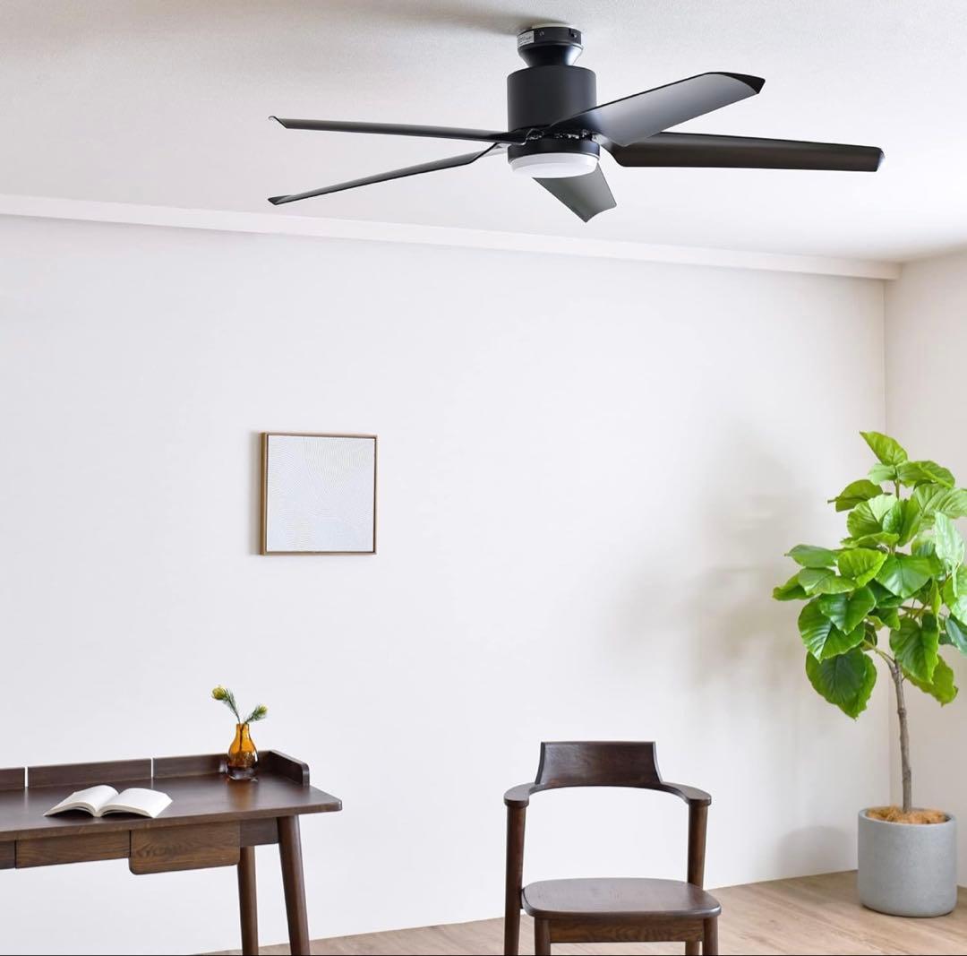 未使用品！VENTOTA シーリングファンライト　LED 天井　ブラック VENTOTA シーリングファンライト 天井照明 リモコン付き 風向切替 6