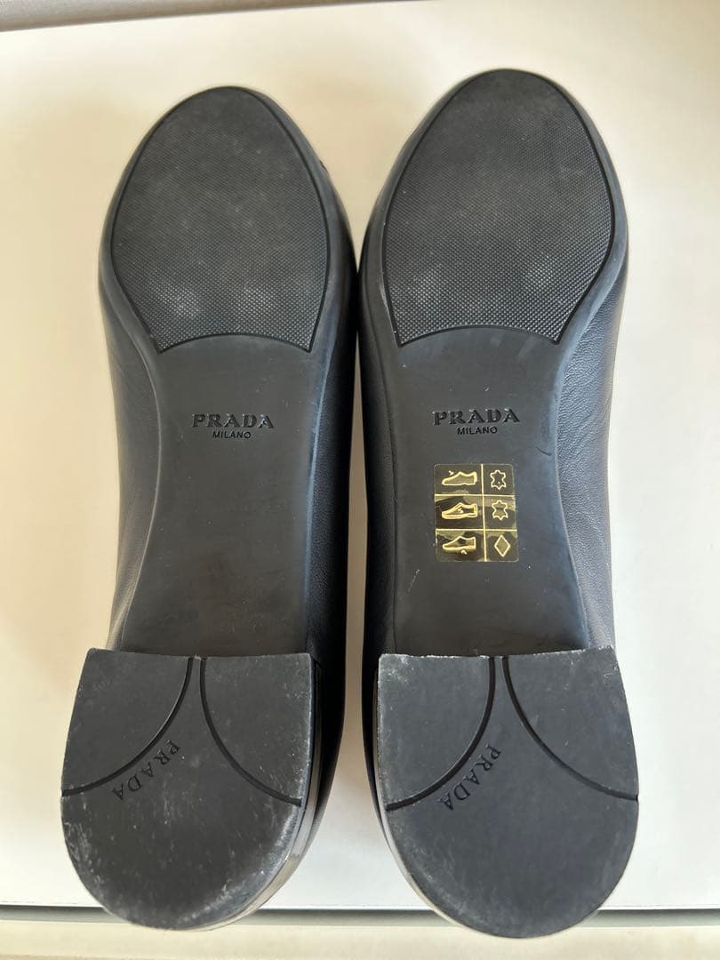 PRADA ブラック バレエシューズ 24cm - メルカリ