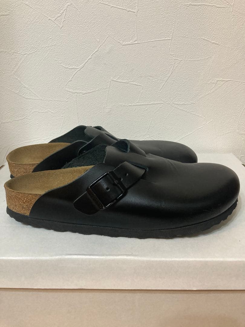 BIRKENSTOCK ボストン レザー　ブラック　　38(24.5cm)