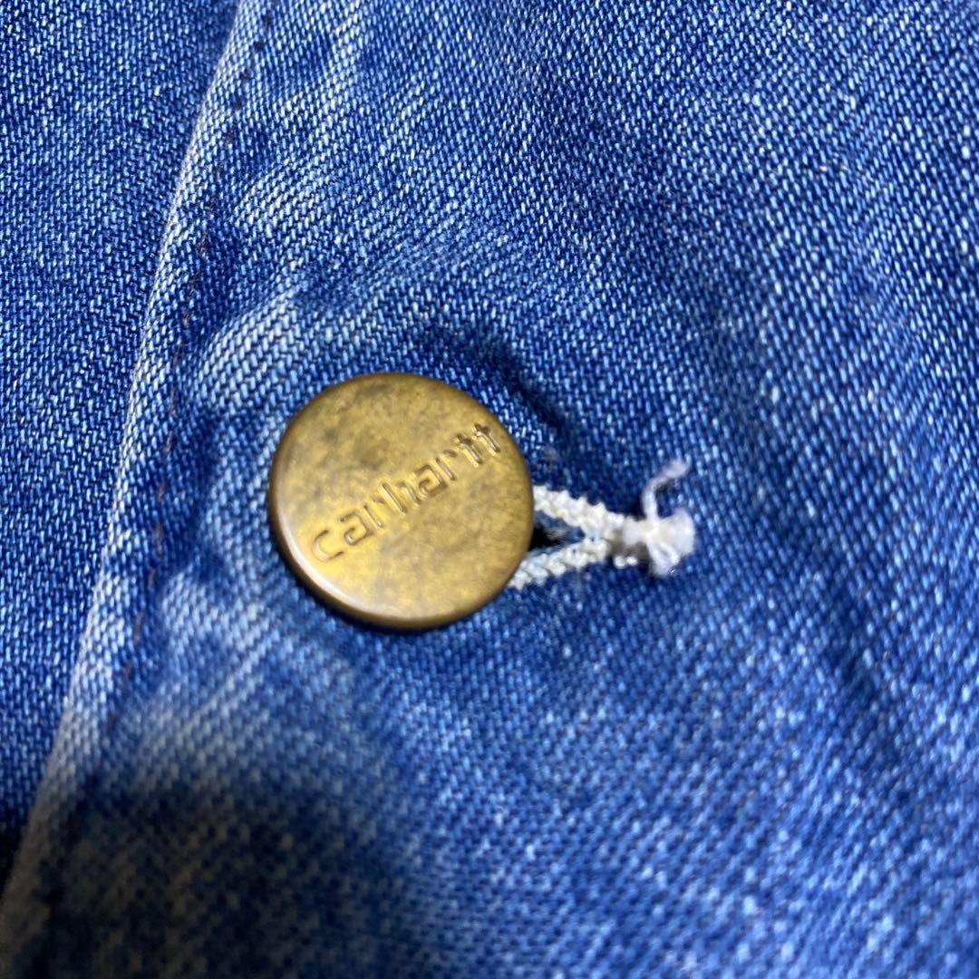 カーハート 激レア デニム生地 星タグ made in USA チョアコート