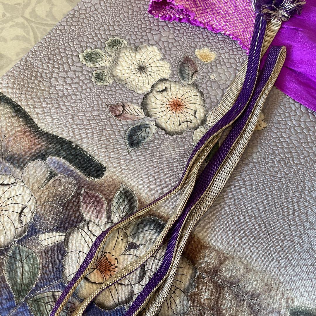 小紋 フルセット 辻ヶ花 ブラウン系 着物 L5 - メルカリ