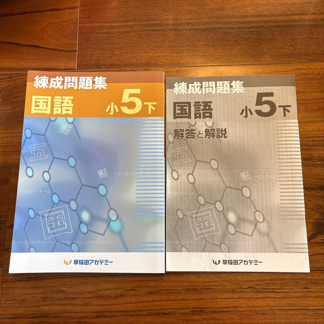 早稲田アカデミー 練成問題集 国語 小5下 解答解説付き - メルカリ
