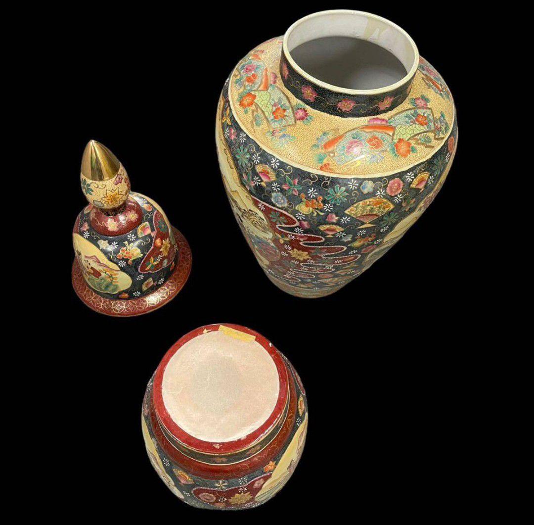 特大 美品】薩摩焼 沈降壺 高さ約130cm 特大 大型 花瓶 古中国 飾り壺