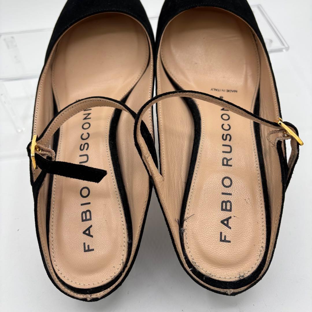 ファビオルスコーニ【24.5cm】ミュール　ストラップ　ビブラムソール　スエード
