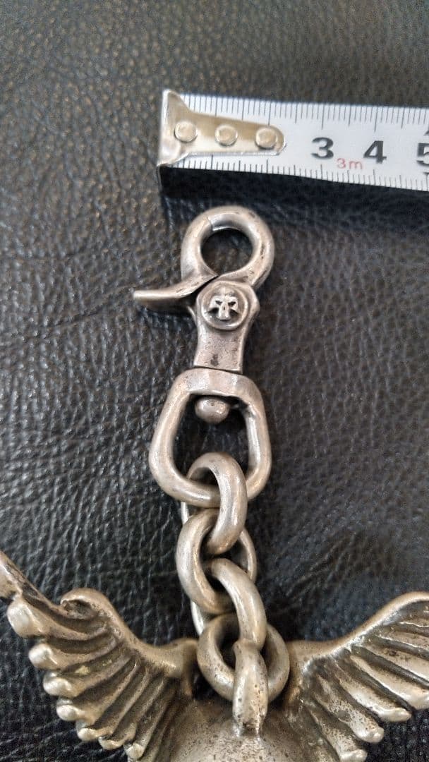 こ*ば様 THIRTEENDESIGNS ウイングスカルキーチェーン142g 9 - メルカリ