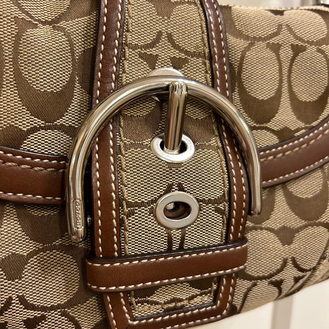 極美品 Coach 10296 コーチ シグネチャー ワンショルダー バッグ