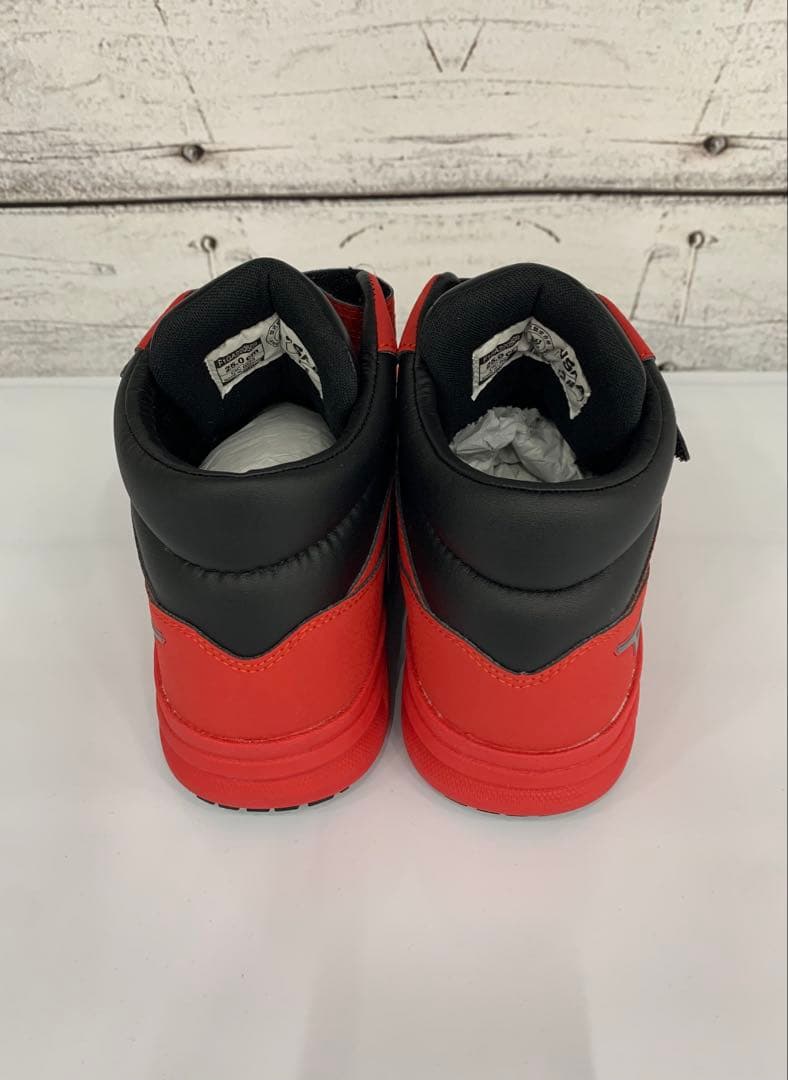 ミズノ ハイカット安全靴 26.5cm 黒×赤