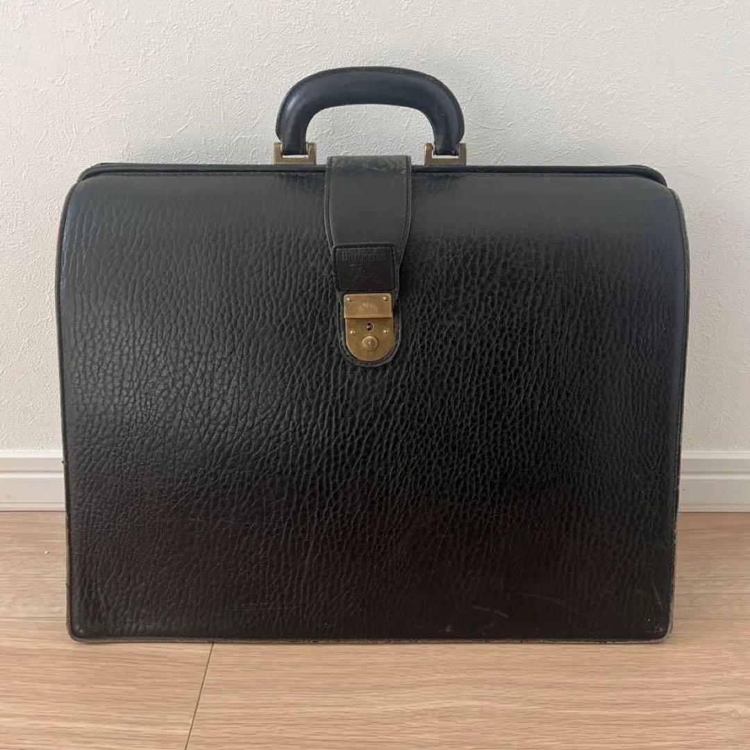 希少品！】BURBERRY ダレスバッグ ブラック レザー ビジネスバッグ