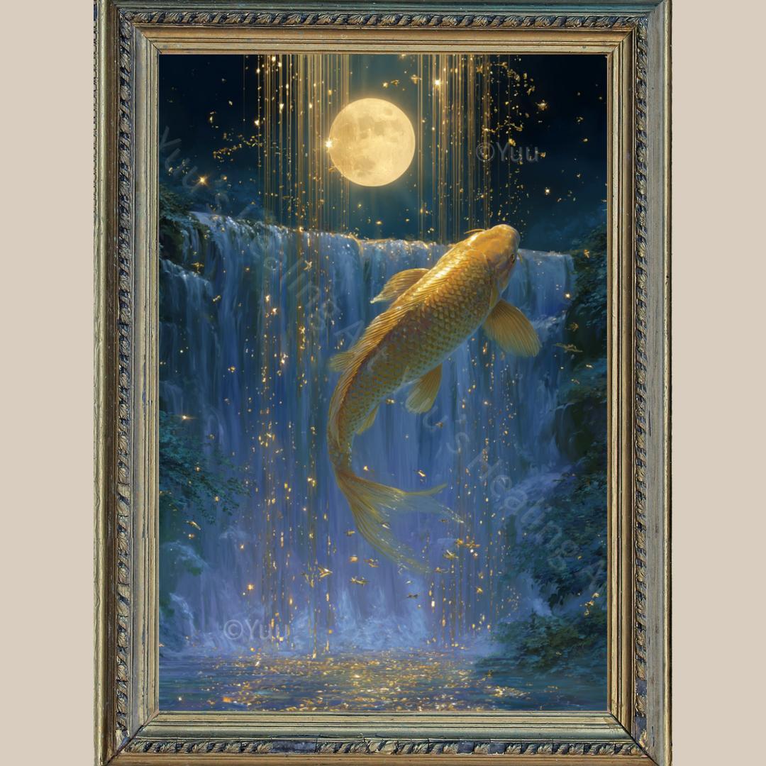 月光に導かれ、運命を跳ね上げる ☆ 昇鯉 No.12 ☆ 開運ヒーリング