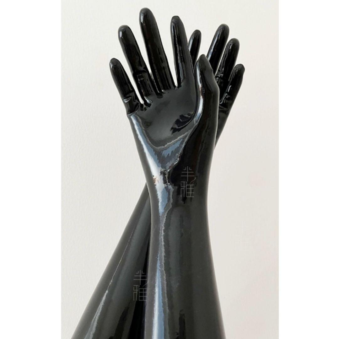 新品 60cm丈 ラバー ラテックス ゴム ストレッチ ロンググローブ 長