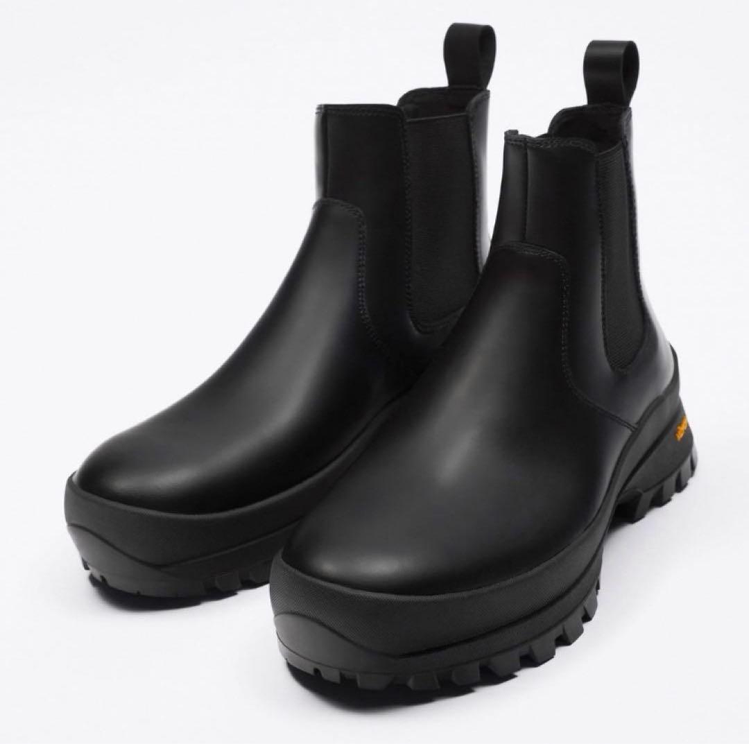 新品未使用タグ付き】ZARA VIBRAM レザーブーツ 28,3センチ - メルカリ