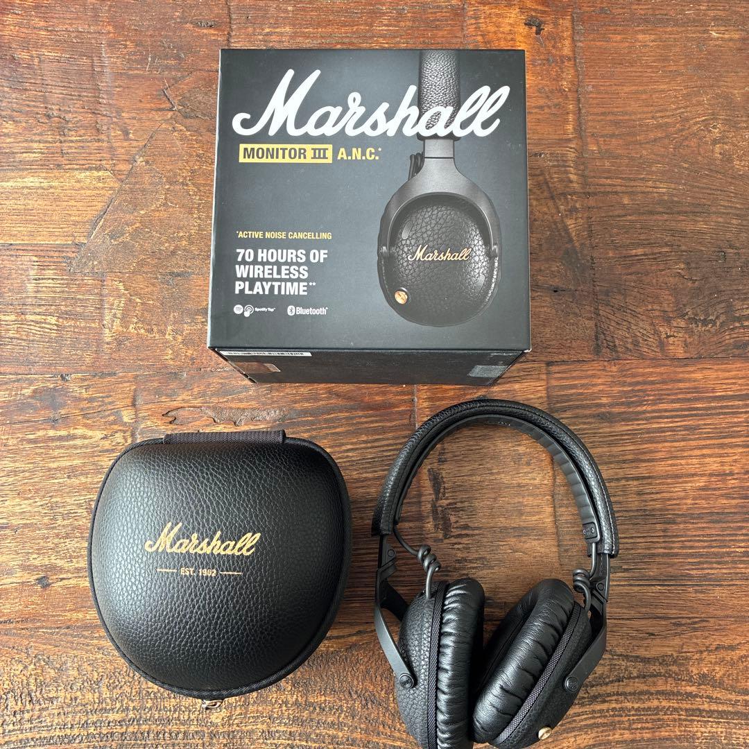 う*ん様 Marshall Monitor III A.N.C. ワイヤレスヘッ Marshall Monitor III A.N.C. Over-ear wireless Bluetooth® noise