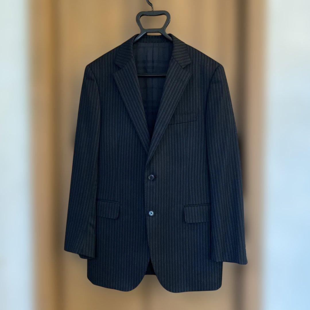 超メルカリ市‼️BURBERRY ブラックダークグレー ストライプスーツ BURBERRY BLACKLABEL スーツ セットアップ 170 ストライプ - メルカリ