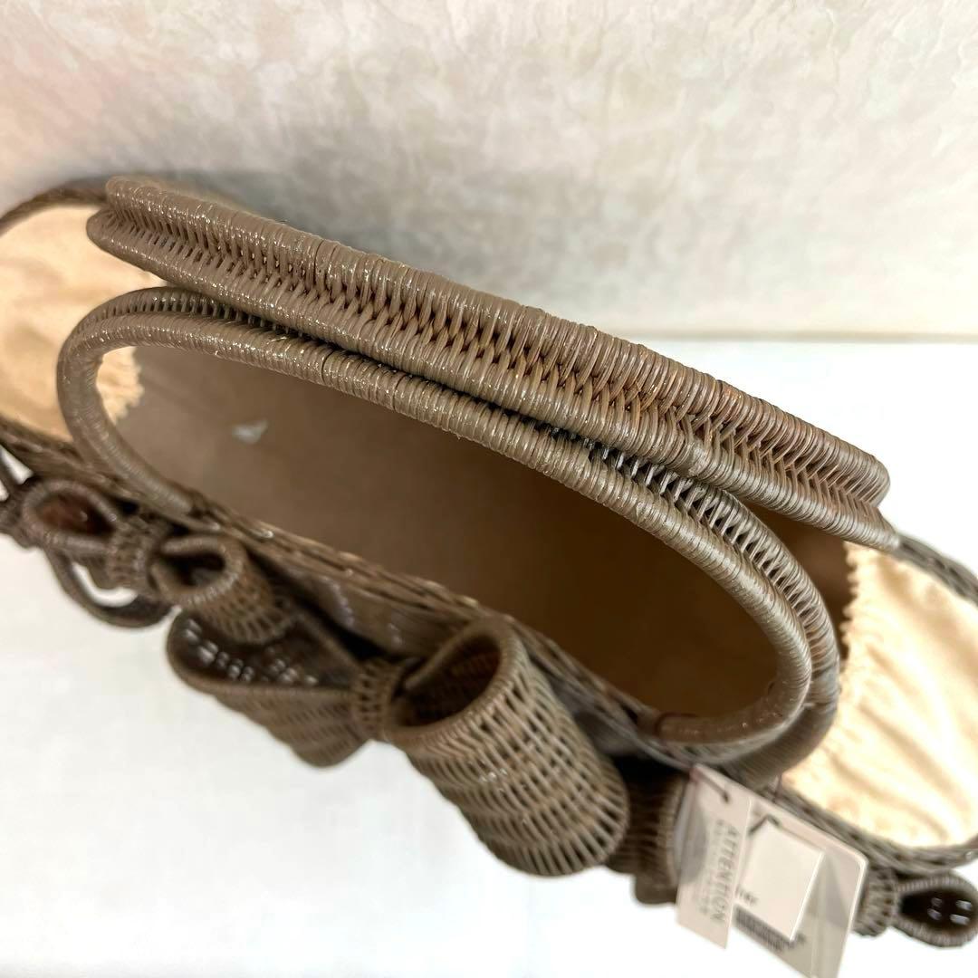 未使用保管品♡アナトリエ 籠バッグ ラタン かごバッグ リボンモチーフ