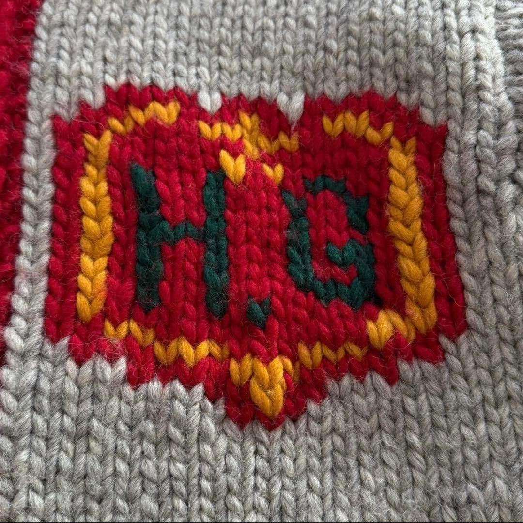 ヒステリックグラマー カウチンニット ヘビーウェイト トマトバード グレー