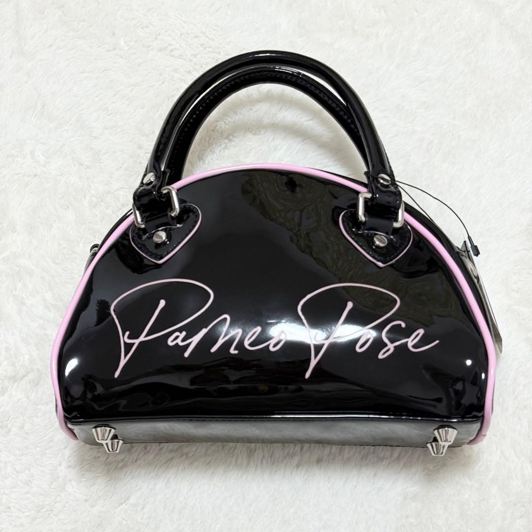 パメオポーズ アンブロ コラボ エナメル 2Wayミニボストンバッグ 新品