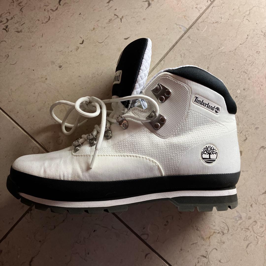 Timberland ホワイト ハイカットブーツ27cm - メルカリ