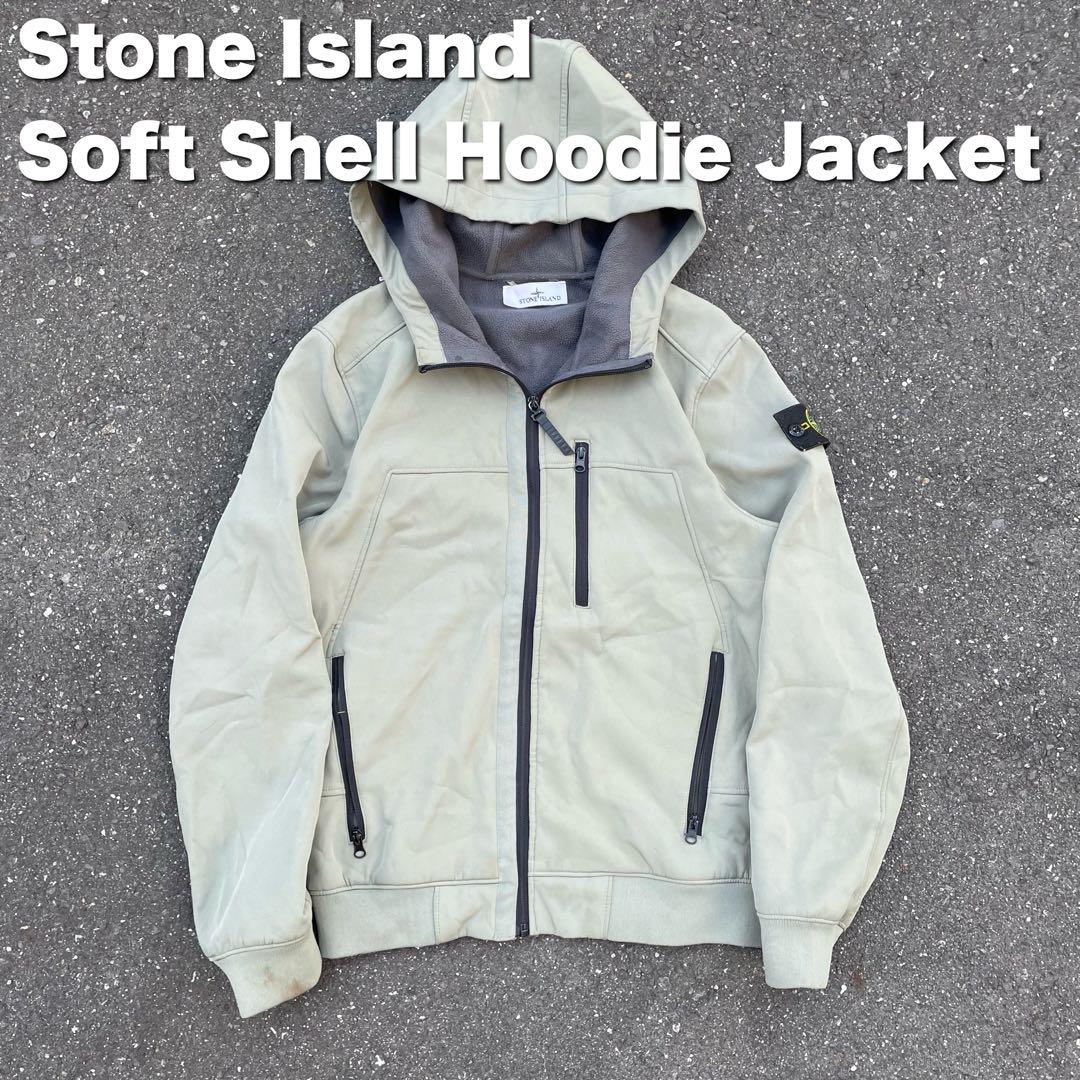 【真贋不明】Stone  ソフトシェル フードジャケット STONE ISLAND (ストーンアイランド) Primaloft ソフトシェル