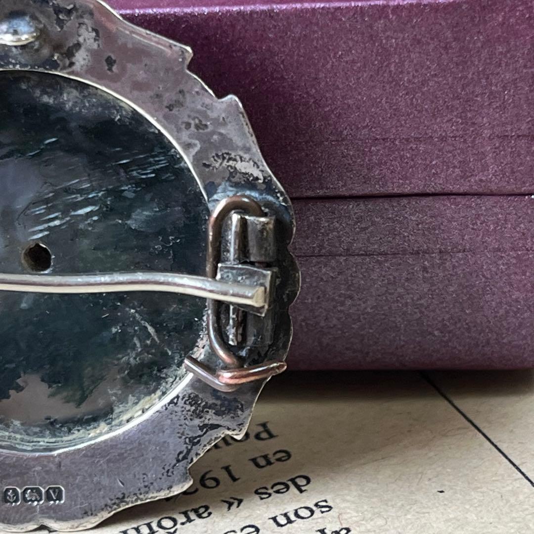 ☆魅惑☆ 英国 ヴィクトリアン ブローチ 純銀 シルバー 刻印有 1920年