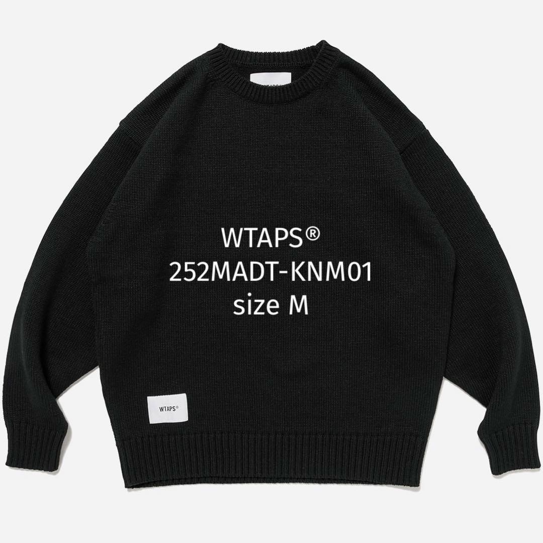 ゆ*ー様 【美品】WTAPS®︎ クルーネックニットセーター 黒 M W)taps（ニット/セーター ・ ブラック/黒色系）のフリマアイテム一覧
