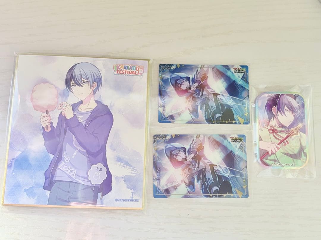 プロセカ 青柳冬弥 色紙 スクエア缶バッジ カード まとめ売り - メルカリ