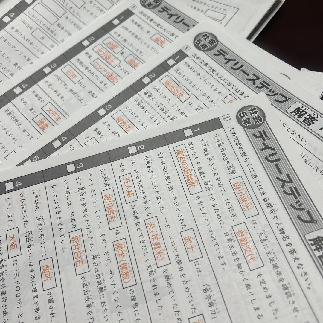 ⑤ サピックス SAPIX 5年 社会 希少 通年重要内容まとめ❣️ フル