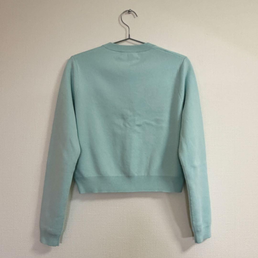 CABAN コットンカシミヤ クルーネックカーディガン 62 ライトブルー XS