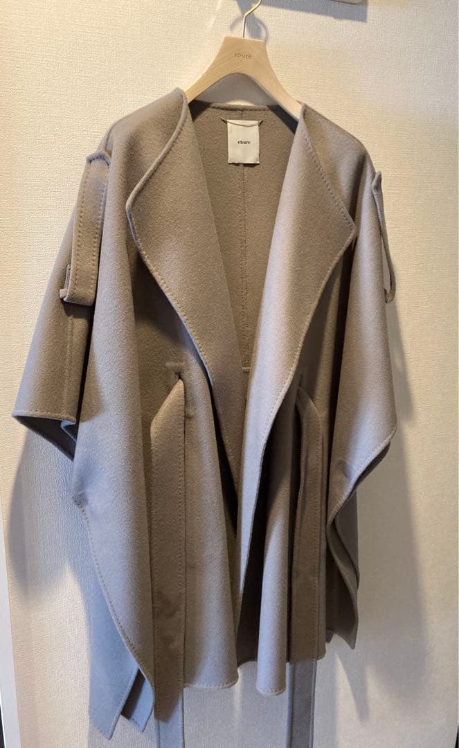 ebure / エブール】リュクスシャルムビーバー ケープコート グレー36