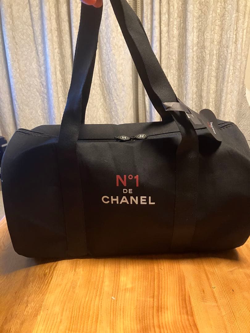 【非売品】CHANEL N°1 シャネル ノベルティキャンバス ボストンバッグ 非売品】CHANEL N°1 シャネル ノベルティキャンバス ボストンバッグ