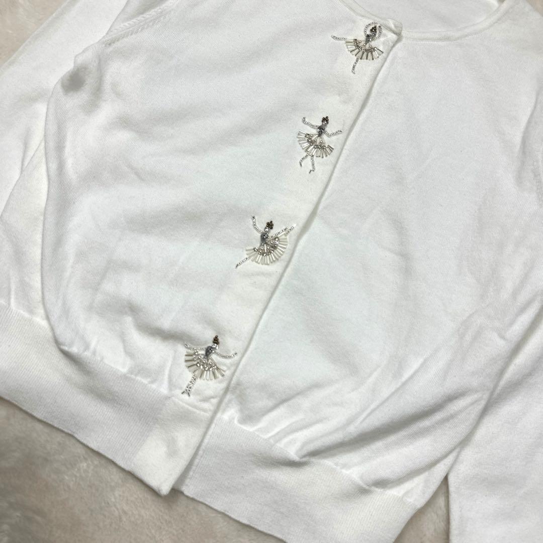 ストロベリーフィールズ バレリーナモチーフ ビジュー カーディガン