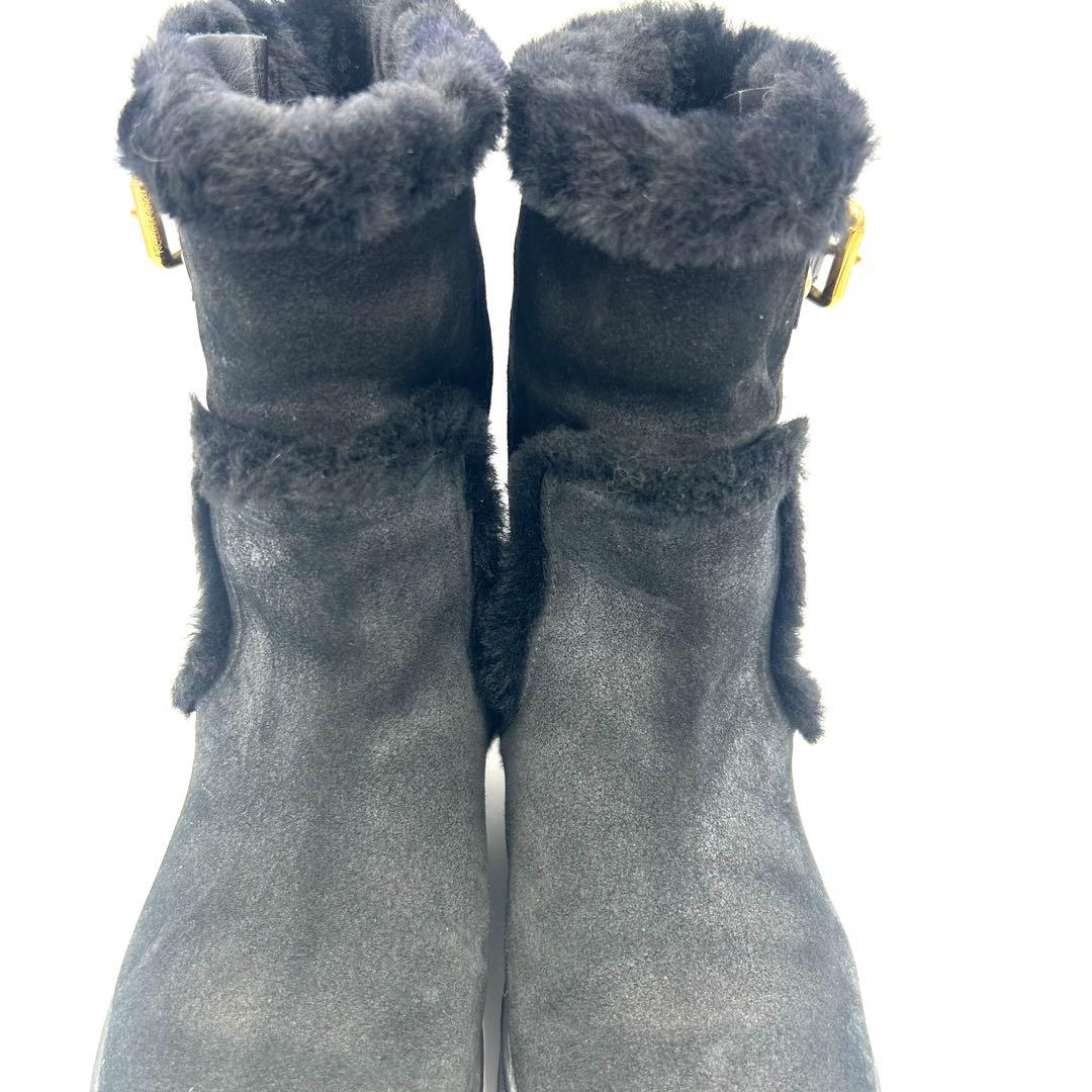 LOUIS VUITTON ルイヴィトン ムートンブーツ スエード ベルト LV