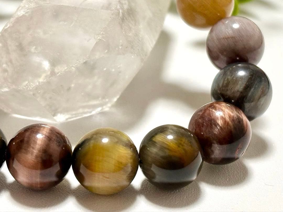 ゆたぽん様専用 究極品質 幻のパーティーカラーナチュラルタイガーアイ