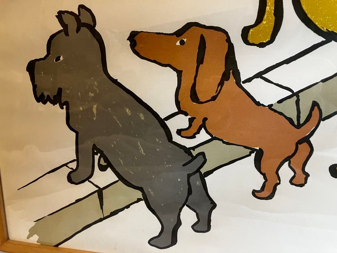 レイモン・サヴィニャック 4匹の犬 フランスOVIL製プリント 復刻板