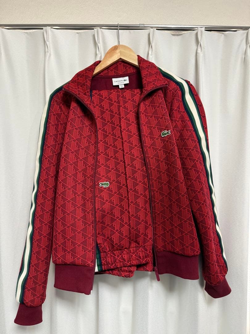 ラコステ セットアップ モノグラム 赤 - メルカリ