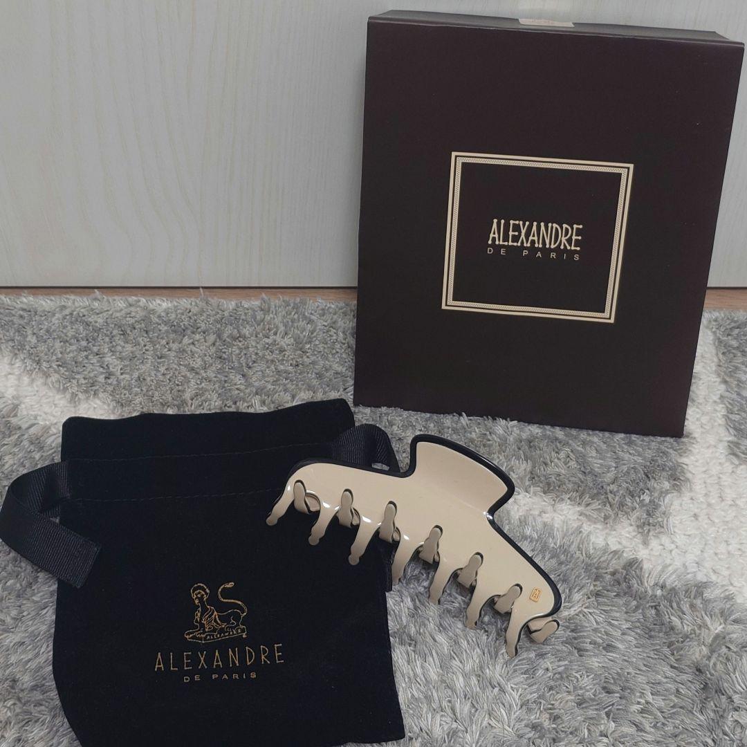 アレクサンドルドゥパリ クリーム×ブラック ヘアクリップ LISERAI LISERAI】S クリップ｜ALEXANDRE DE PARIS（アレクサンドル ドゥ パリ）