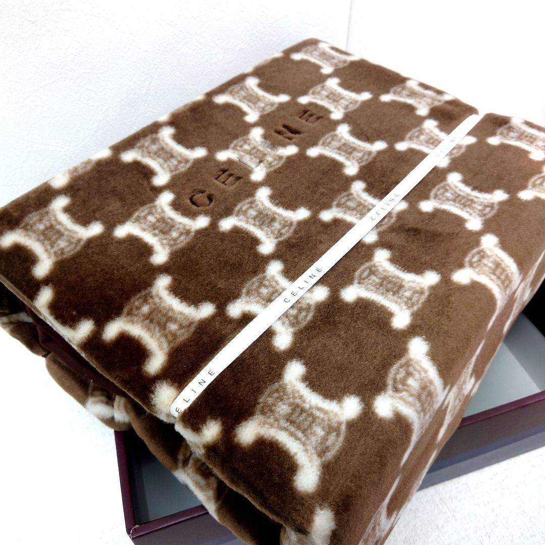 M0109C1 未使用☆CELINE アクリルニューマイヤー毛布