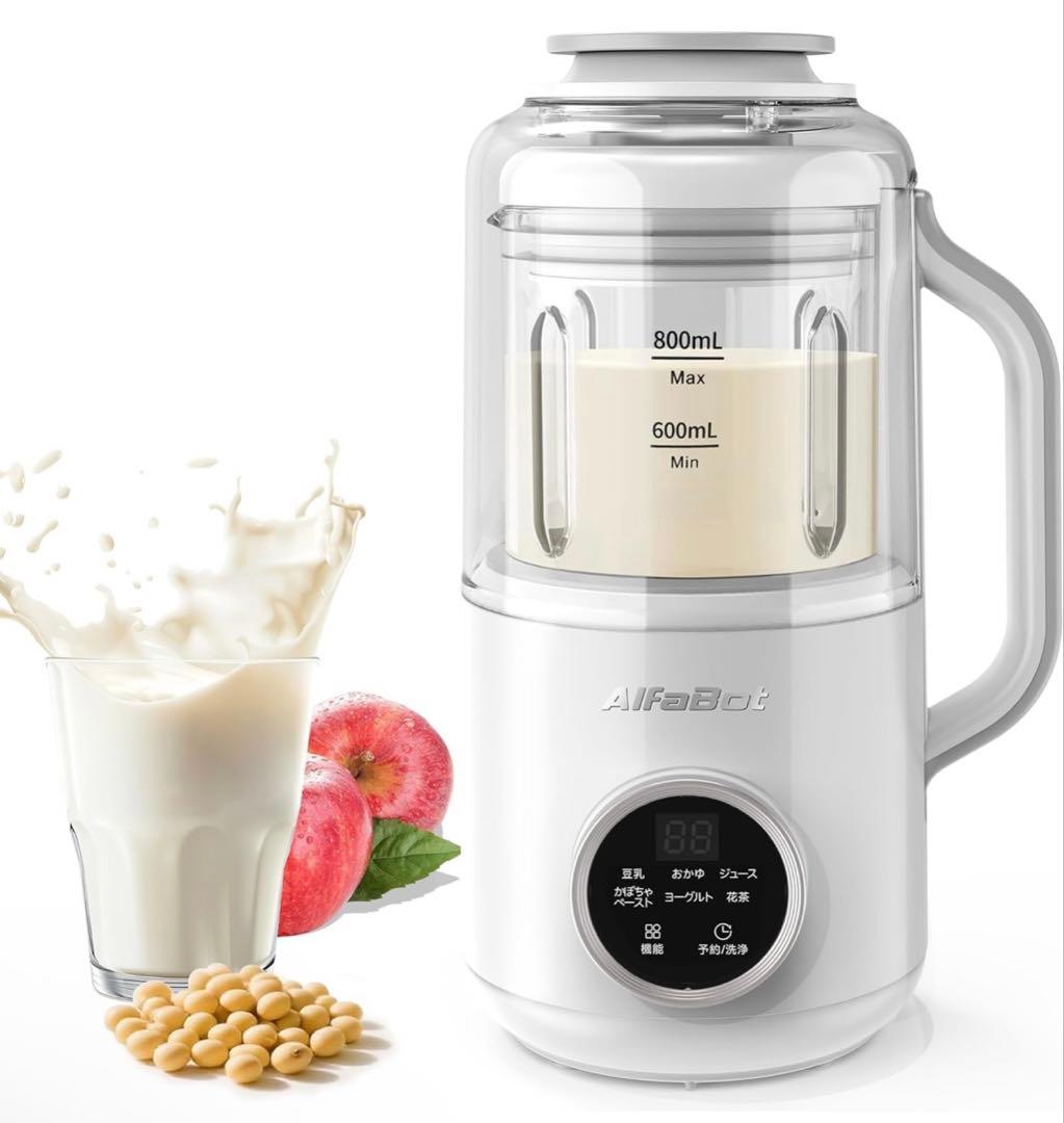 大特価✨AlfaBot 豆乳メーカー 加熱式ミキサー スープメーカー 800ml Amazon | AlfaBot 豆乳メーカー 加熱式ミキサー スープメーカー 800ml