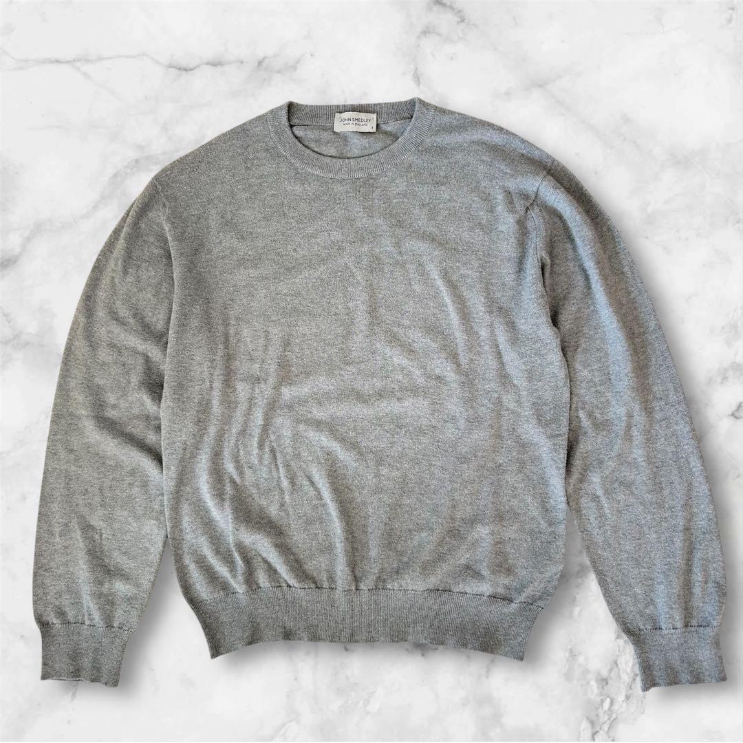 現行 ジョンスメドレー シーアイランドコットン クルーネックニット