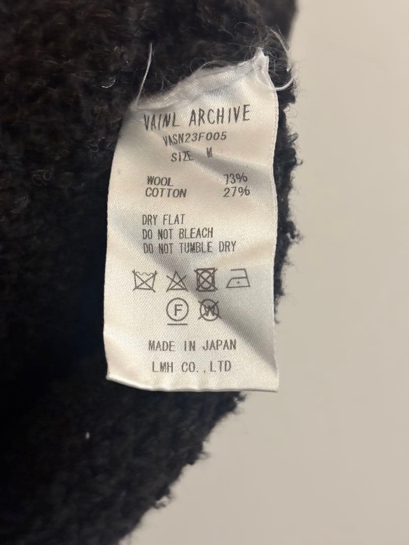 VAINL ARCHIVE ジップアップベストVASN23F005 - メルカリ