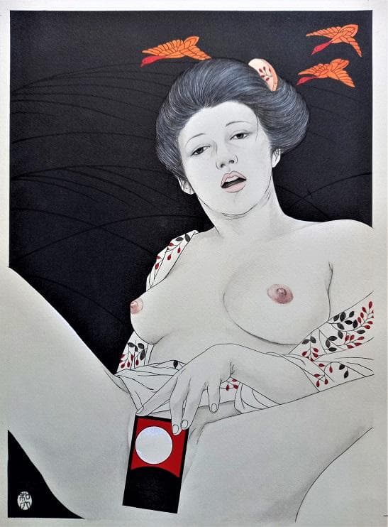 滝沢和大　イラストレーターによるカレンダー肉筆画　7枚セット