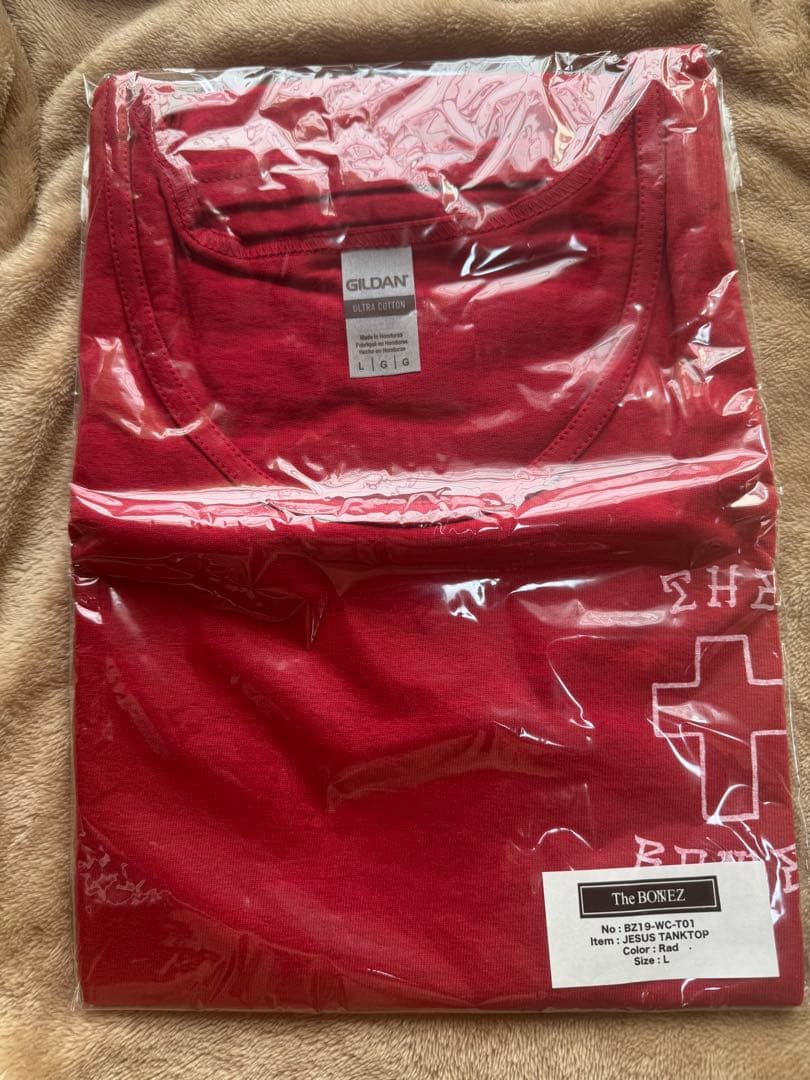 The BONEZ JESUS TANKTOP 赤 L