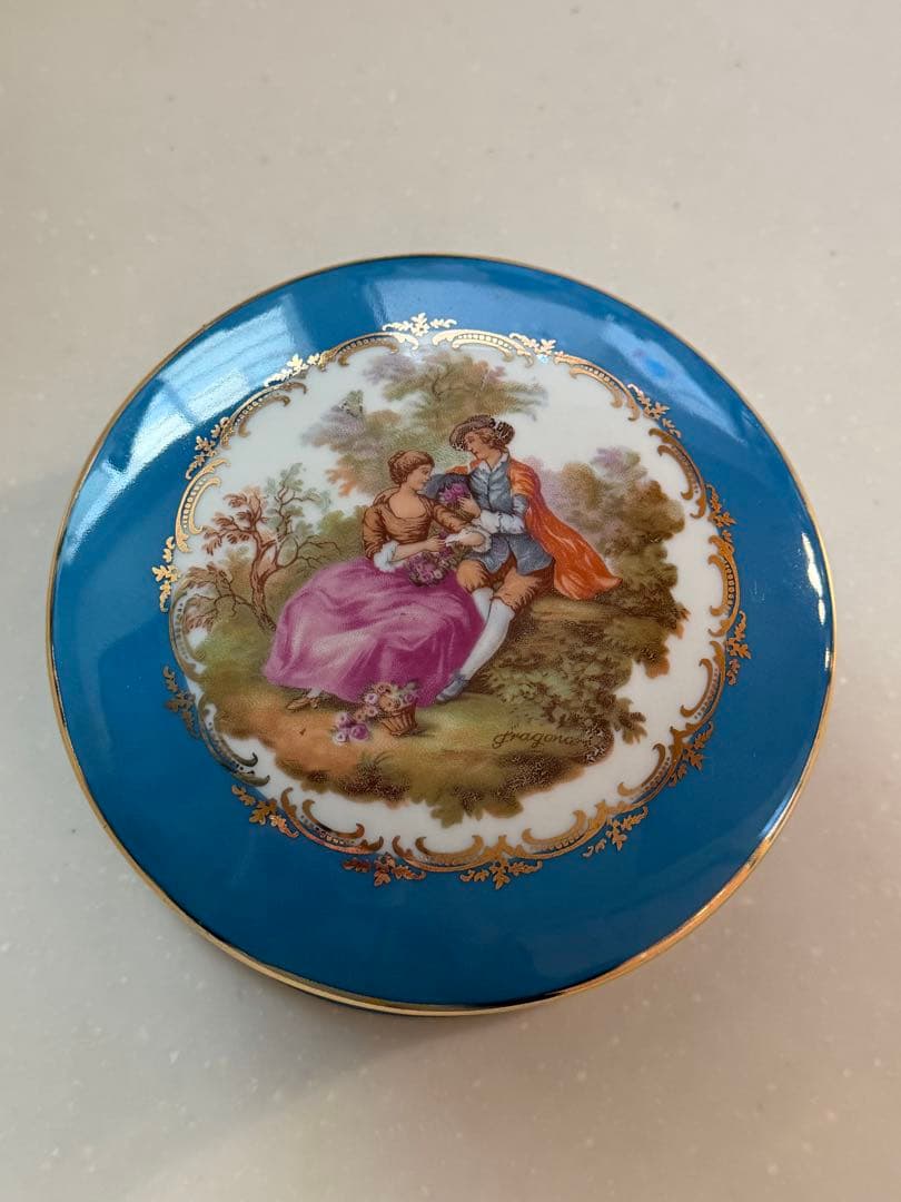 リモージュ LIMOGES CASTEL フランス製 小物入れ 蓋付きボックス