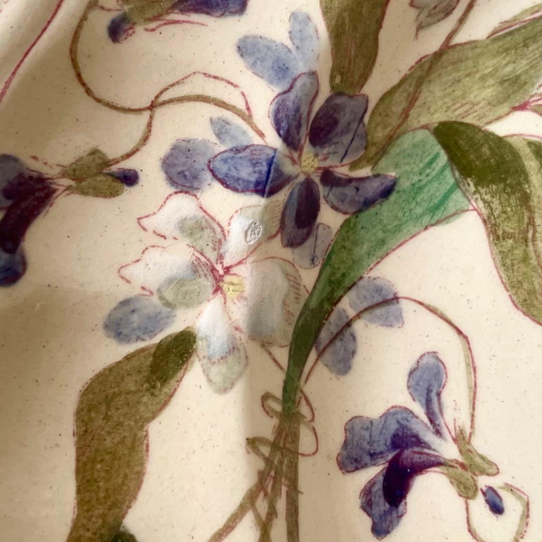 レア】ロンシャン すみれ&すずらんプレート①フランスアンティーク菫