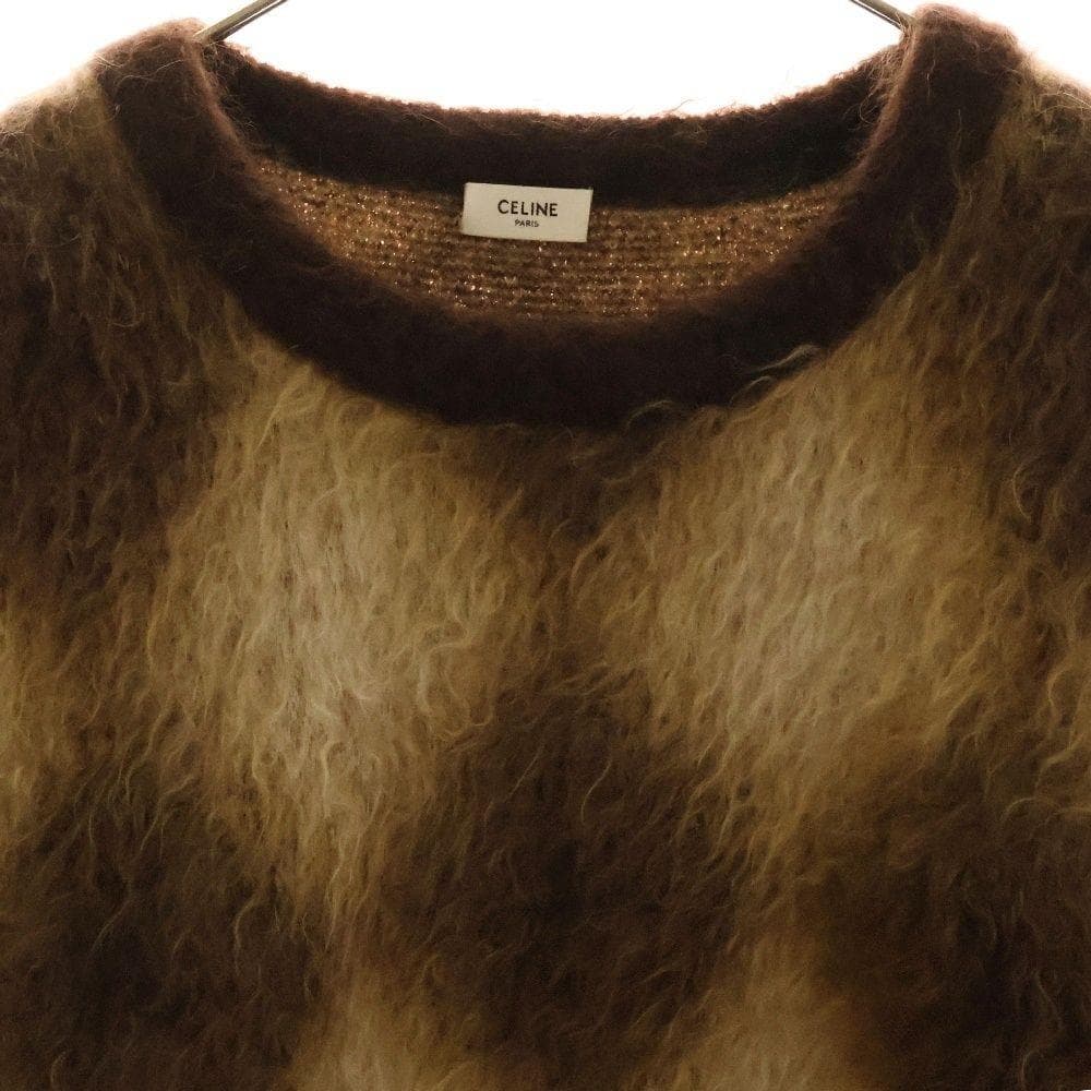 山田涼介着用 CELINE セリーヌ ブラッシュドモヘアセーター アーガイル