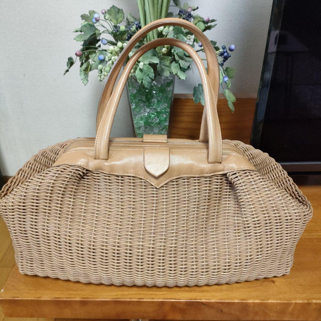 FALORNI ファロルニ かごバッグ ハンドバッグ イタリア製 ファロルニの上質イントレチャート バッグ CLEMENTINE｜送料無料|BLACK