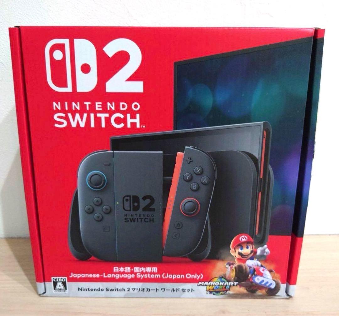 【未開封】Nintendo Switch 2 本体 マリオカートワールドセット Amazon.co.jp: Nintendo Switch 2(日本語・国内専用) マリオカート