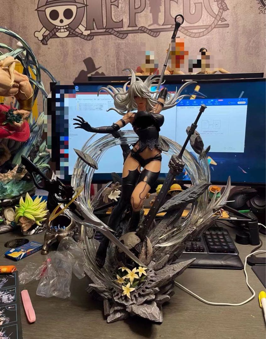 ニーア オートマタ A2 1/6 ガレージキット ガレキ スタチュー ②③ ニーアオートマタ 2B フィギュア スタチュー ガレージキットの通販 by