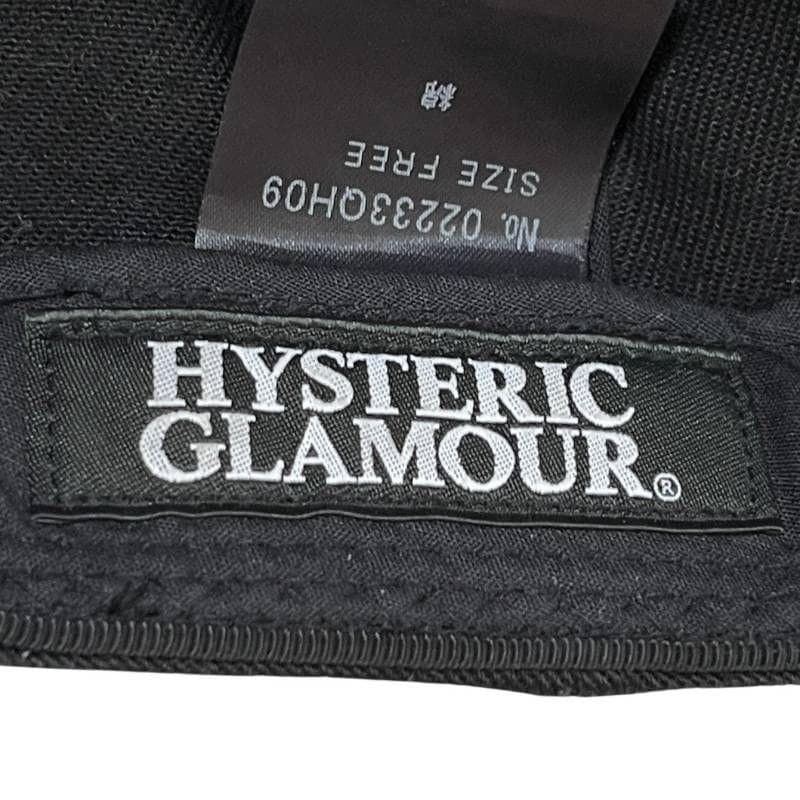 4648 ヒステリックグラマー キャップ WHISKY刺繍 ガール ブラック