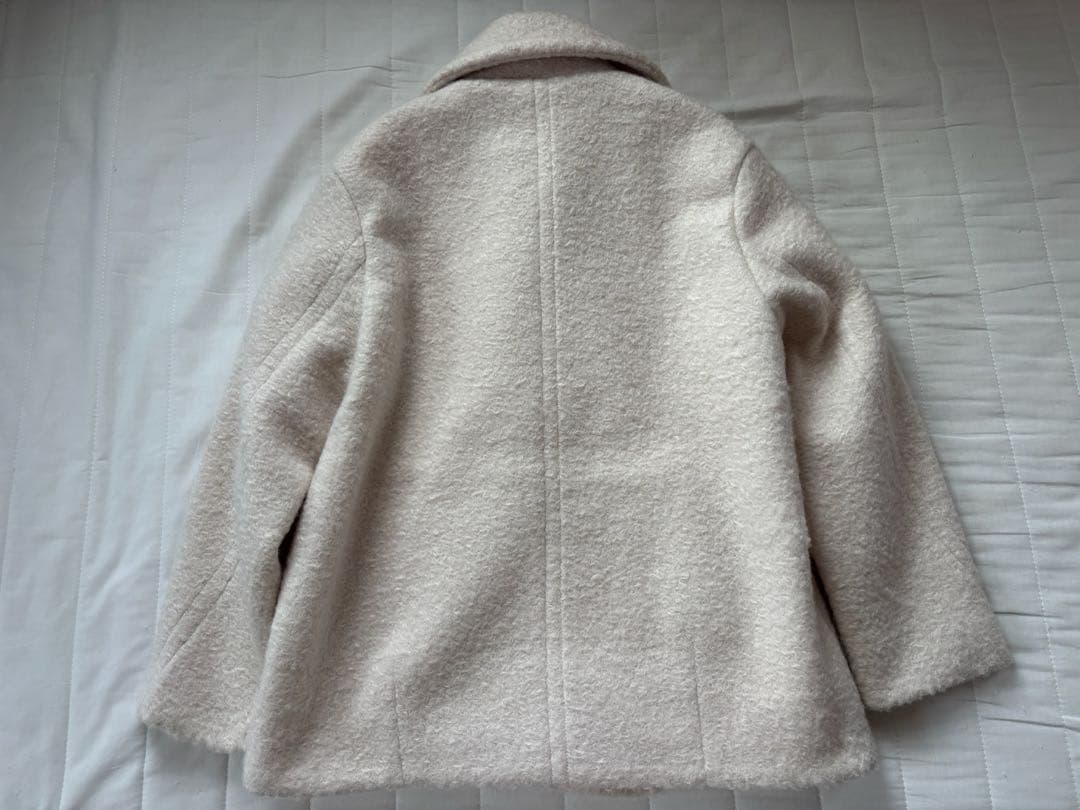 ZARAブークレーダブルブレスト ピーコートXS